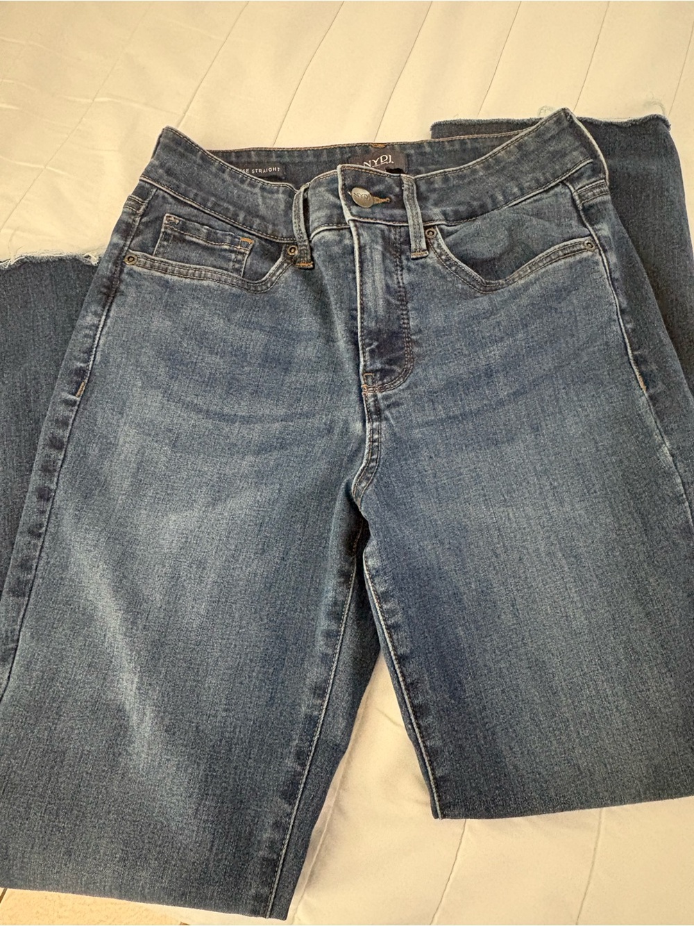 NYDJ Women's Straight Leg Medium Blue Jeans